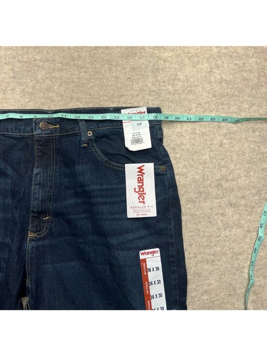 Wrangler Regular Fit Straight Leg Denim Jeans Men's 36 X 30 - Picture 10 of 11